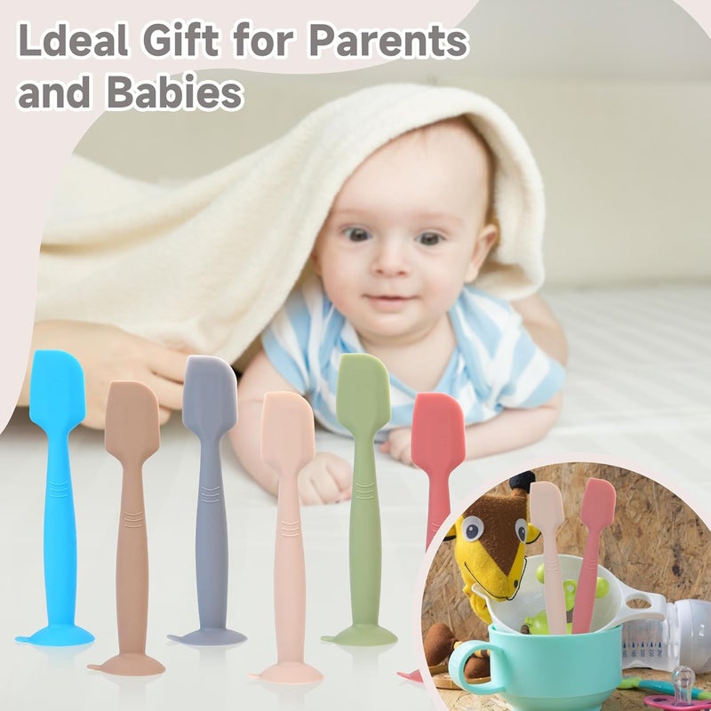 babove Baby Diaper Cream Spatula Applicator 3 Pack(with 3 Travel Case), Butt Paste Spatula Soft Silicone,Diaper Rash Cream Applicator, Baby Essentials Must Haves Newborn Stuff (Red Blue Khaki) - Image 5